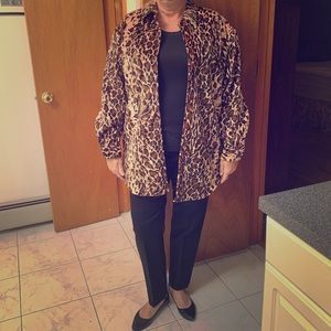 Faux Fur leopard print jacket